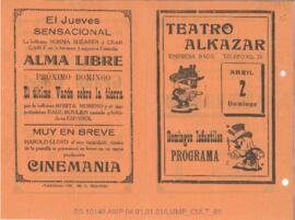 Programa del Teatro Alkázar