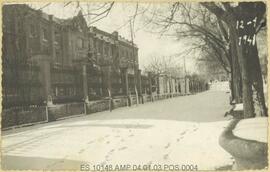 Antiguo Colegio San Calixto nevado. Plasencia